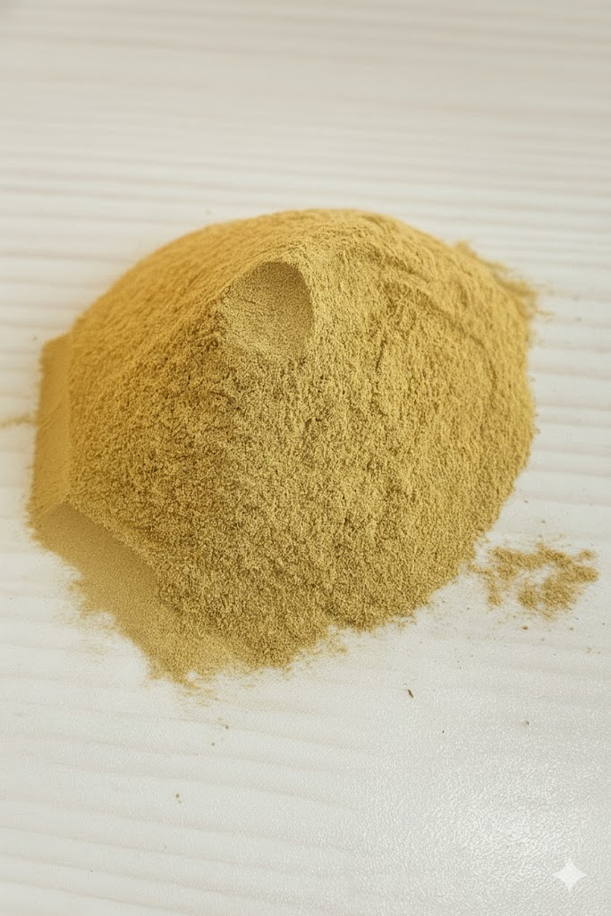 Fine powder of insect protein meal.